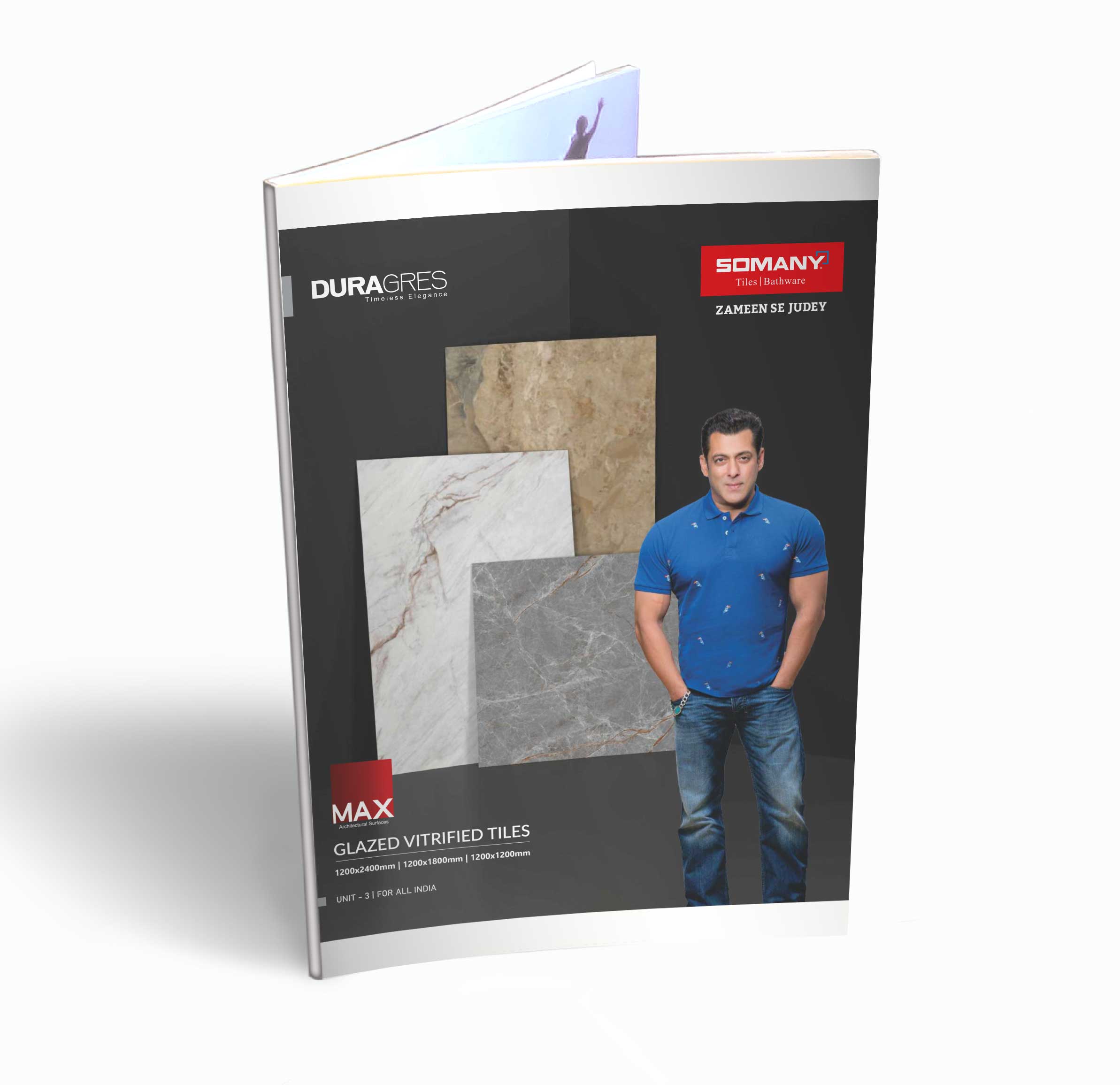  Duragres glazed vitrified tiles catalog cover by Somany