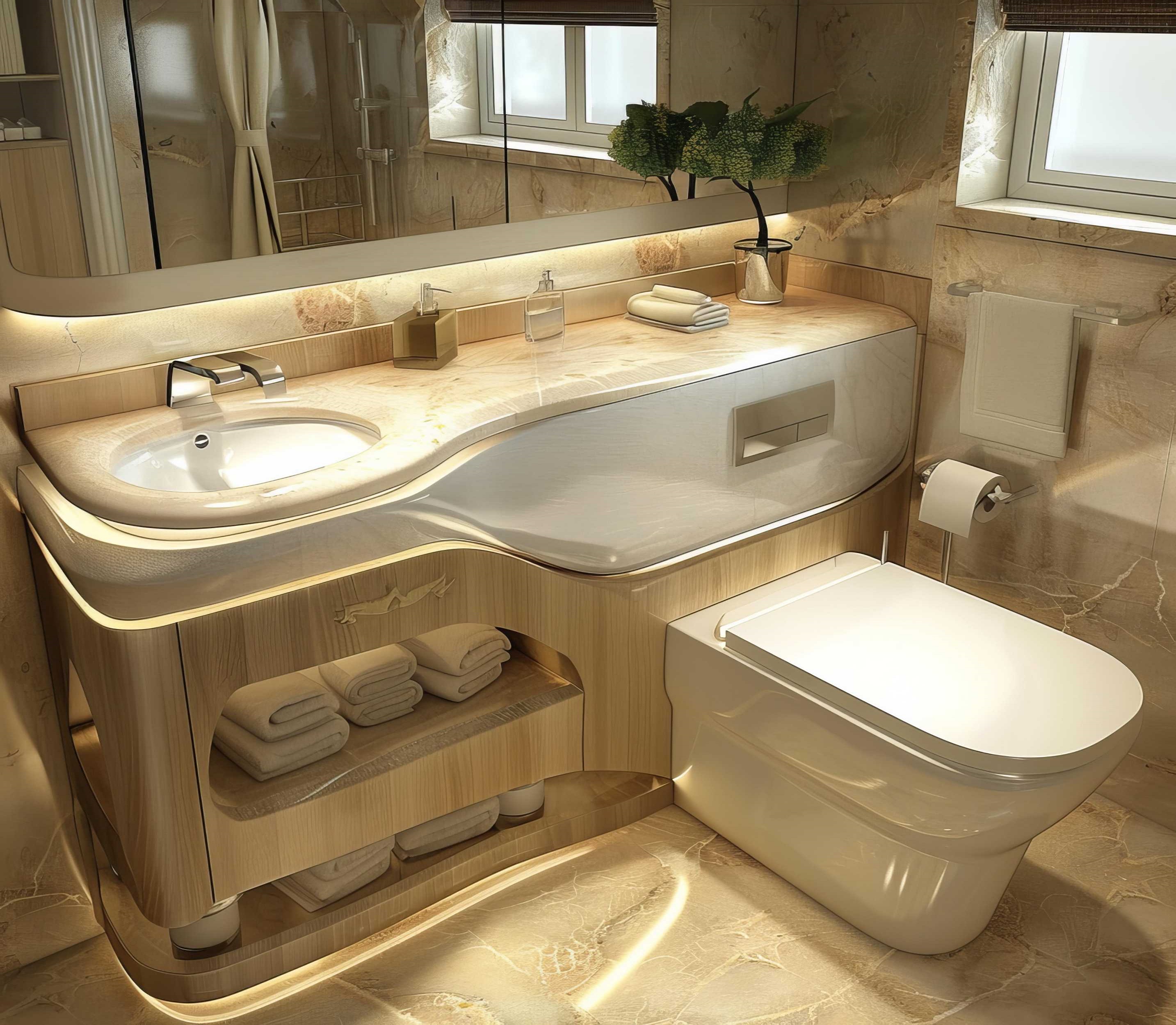 Designer wash basins and closets