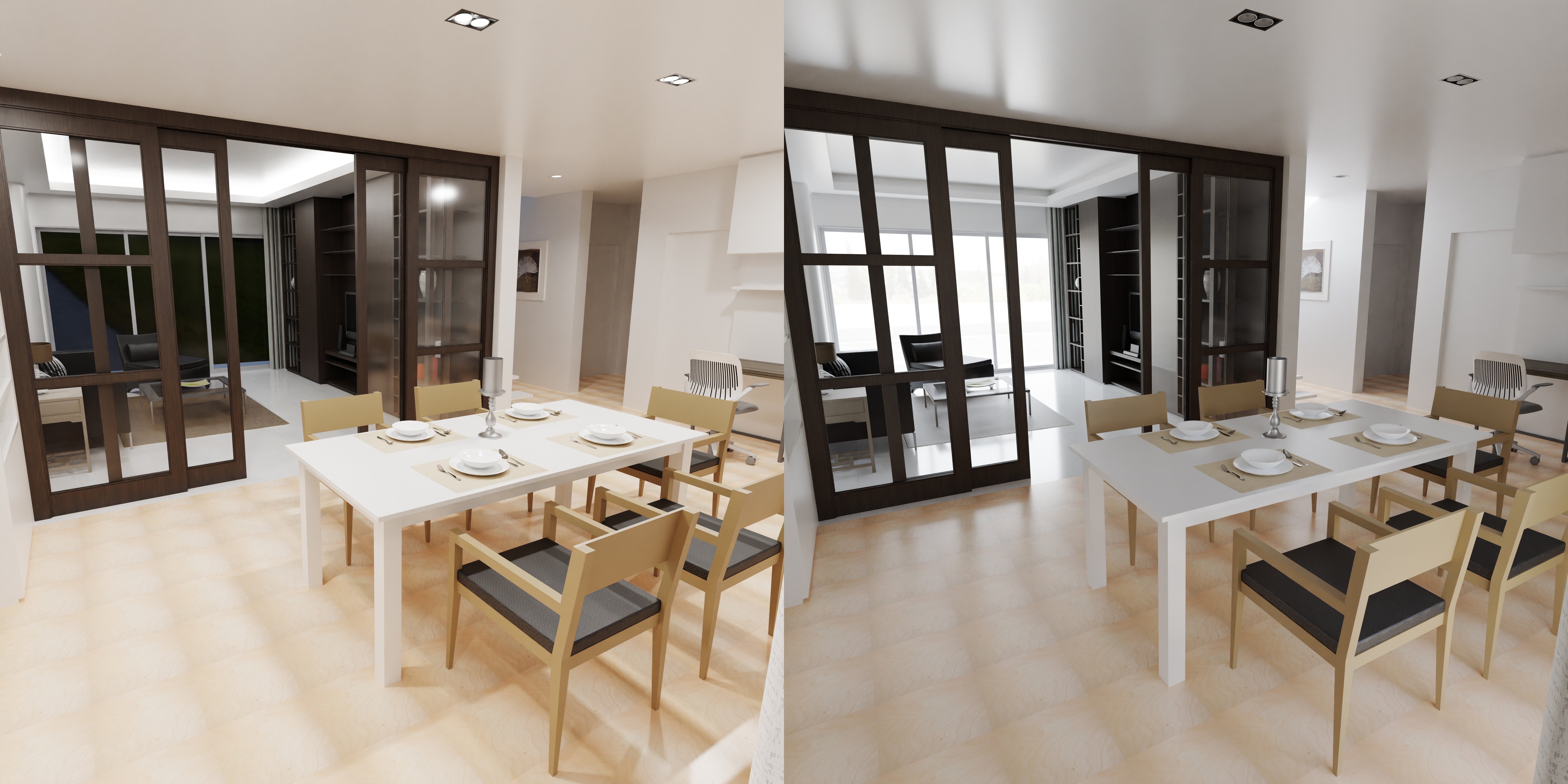 stylish home dining area interior.