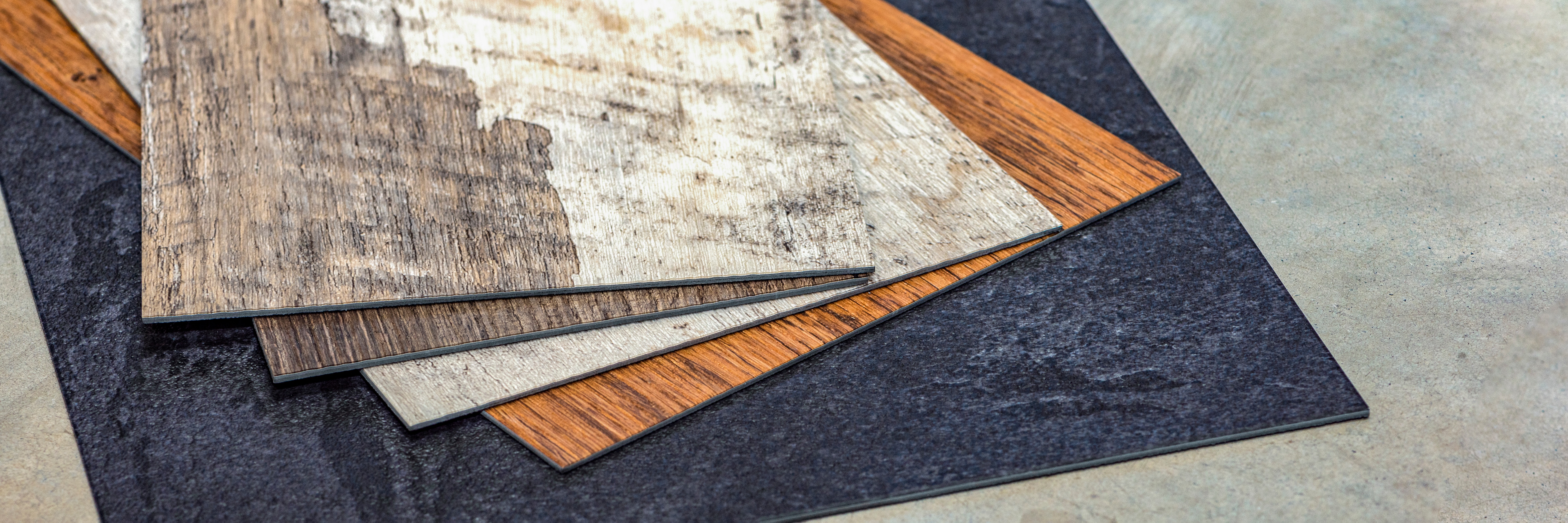 vinyl wood texture flooring samples.